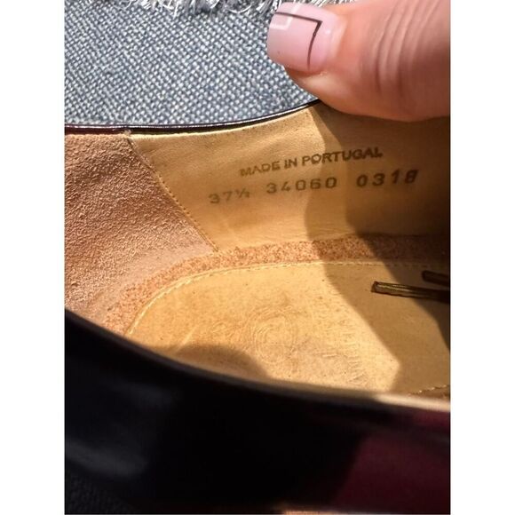 The Office of Angela Scott Mr Smith Bordeaux stripe oxfords size 37.5 / 7.5 - Picture 7 of 11